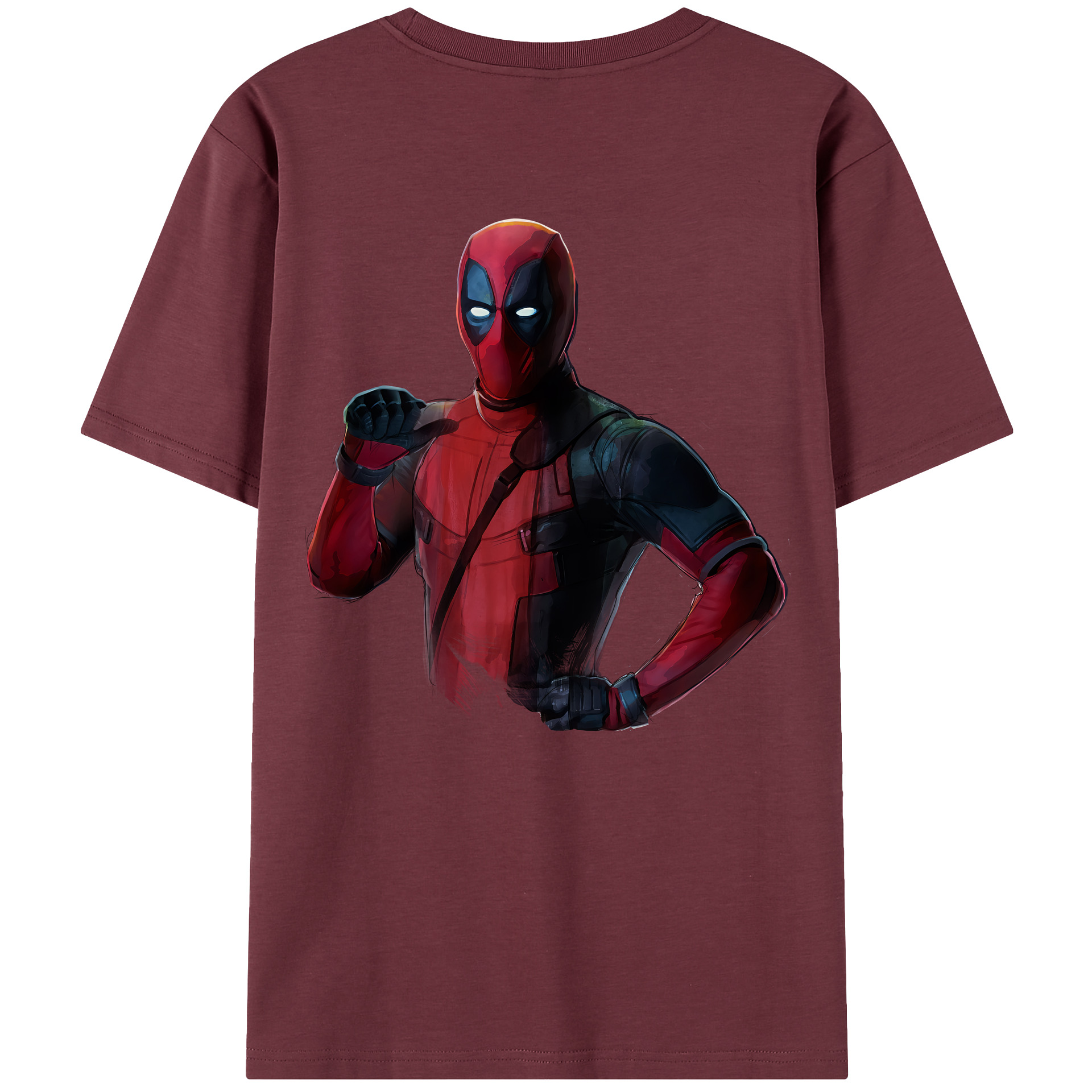 （画像用） Deadpool デッドプール 綿100％半袖Tシャツ（背面プリント）